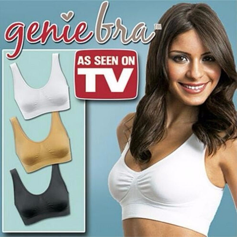 New Milana Bra by Genie As Seen On TV Seamless Lace Bra (Black 1X